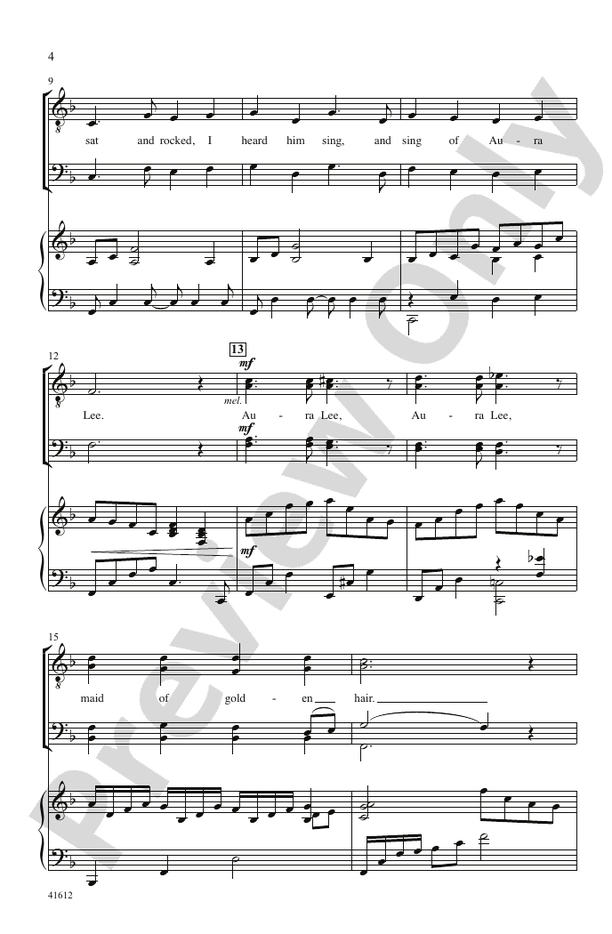 Aura Lee - Arr. Keith Christopher – TTBB Choral Octavo (Digital Download)