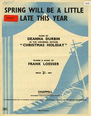 Spring Will Be A Little Late This Year (from 'Christmas Holiday') (26521) - PVG (Digital Download)