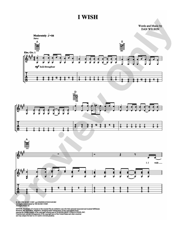 I Wish - Guitar TAB (Digital Download)