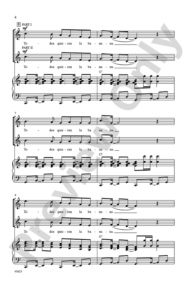 Banana! – 2-Part Choral Octavo (Digital Download)