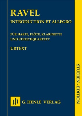 Ravel - Introduction et Allegro - Harp/Flute/Clarinet & String Quartet - Study Score - Henle