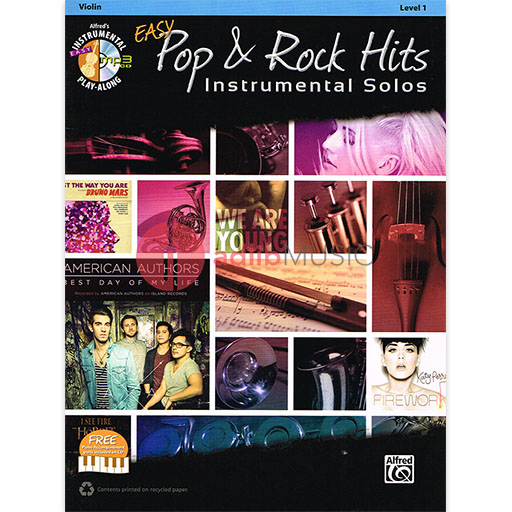 Easy Pop & Rock Hits Solos Violin Bk/CD
