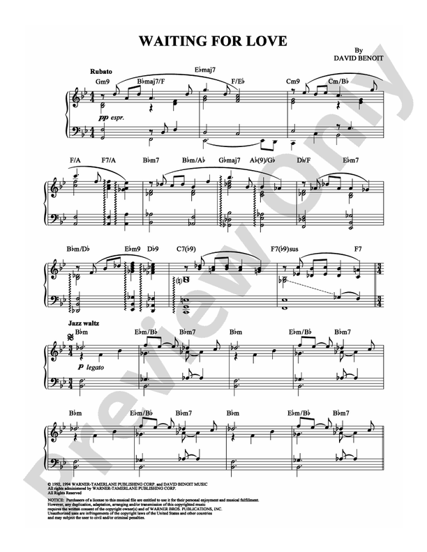 Waiting For Love - Piano (Digital Download)