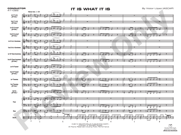 It Is What It Is - Jazz Ensemble Conductor Score & Parts (Digital Download)