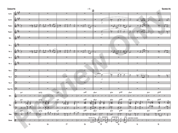Recorda Me – Jazz Ensemble Conductor Score & Parts (Digital Download)