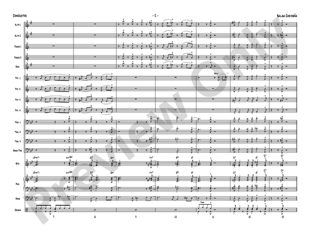 Salsa Caribena - Jazz Ensemble Conductor Score & Parts (Digital Download)