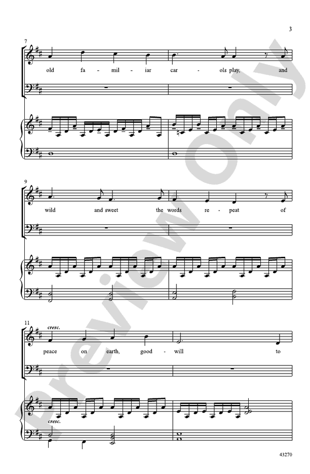 I Heard the Bells on Christmas Day – SATB Choral Octavo (Digital Download)
