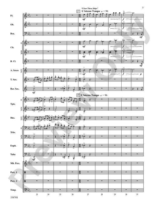 Carols of the Season - Concert Band Conductor Score & Parts (Digital Download)