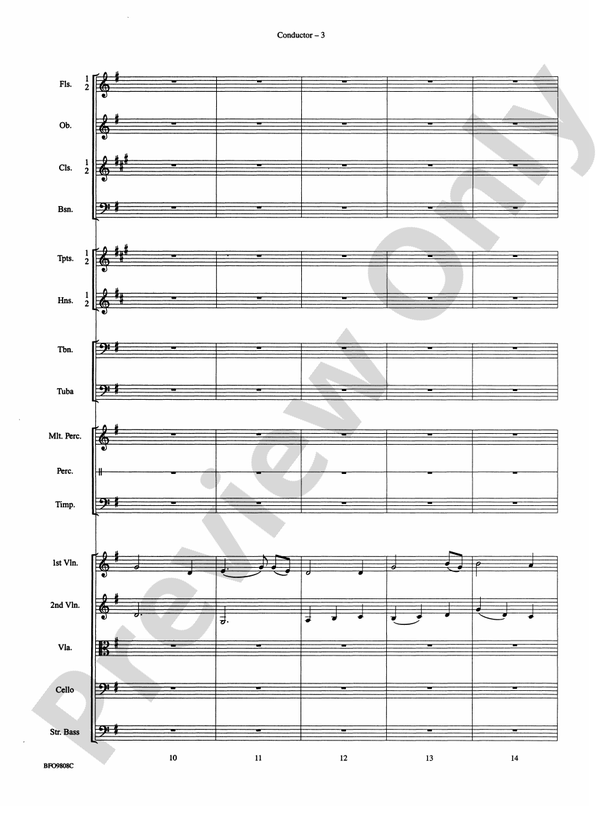 Amazing Grace – Full Orchestra Conductor Score & Parts (Digital Download)