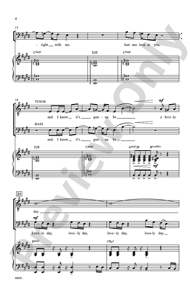 Lovely Day – SATB divisi Choral Octavo (Digital Download)