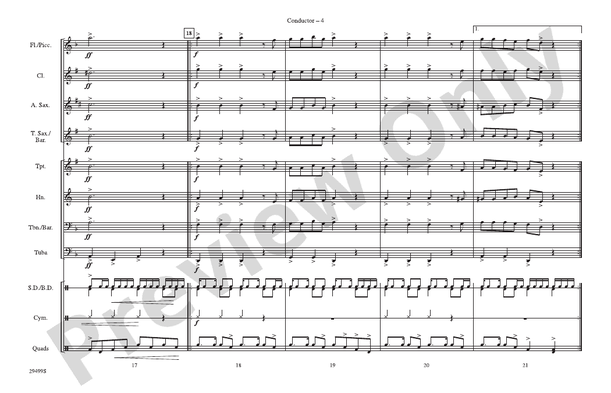 The Cup of Life – Marching Band Conductor Score & Parts (Digital Download)