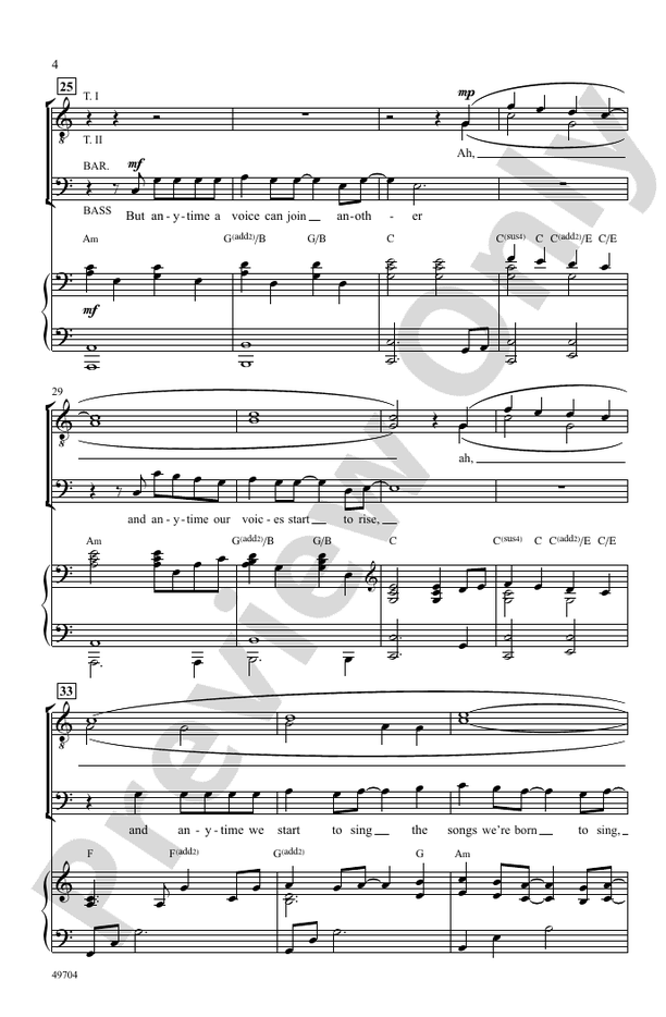 Harmony's Never Too Late - TTBB Choral Octavo (Digital Download)