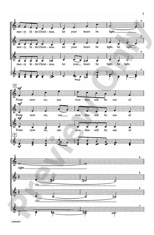 Have Yourself a Merry Little Christmas - SSA(A), a cappella Choral Octavo (Digital Download)