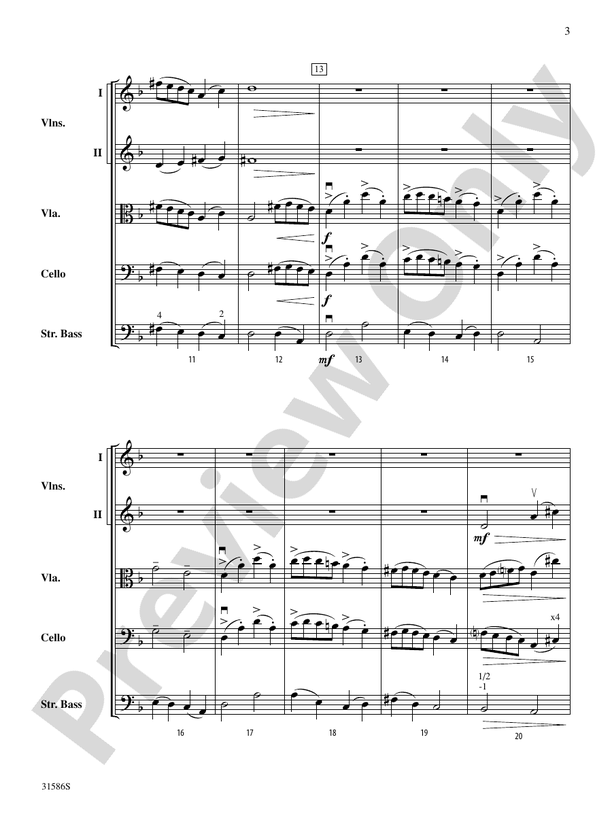 Commemorative Overture – String Orchestra Conductor Score & Parts (Digital Download)