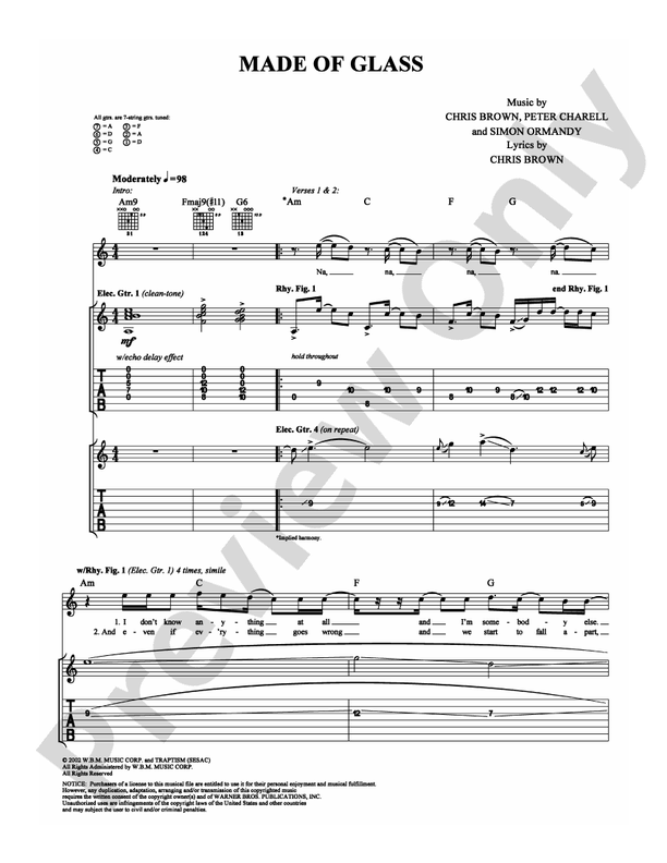 Made of Glass - Guitar TAB (Digital Download)