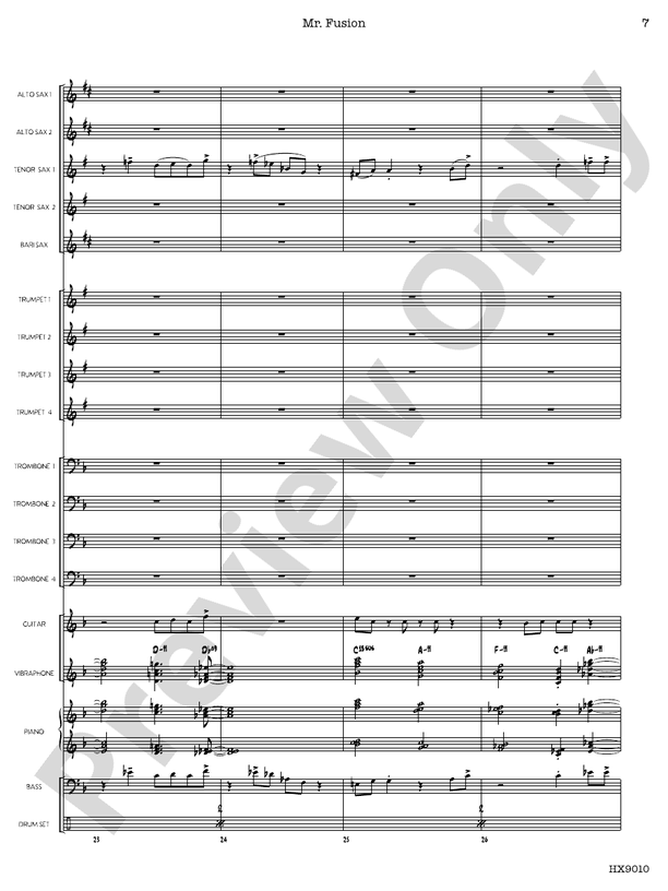 Mr. Fusion – Jazz Ensemble Conductor Score & Parts (Digital Download)