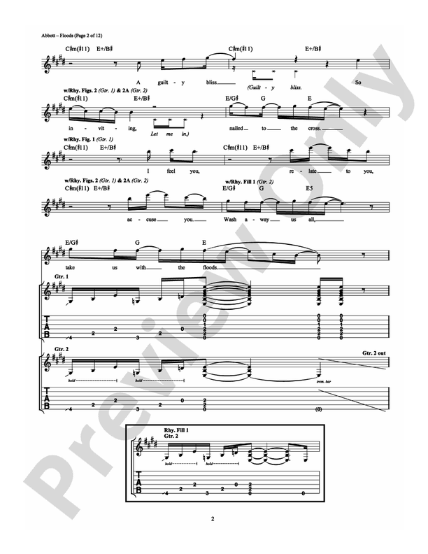 Floods - Guitar TAB (Digital Download)