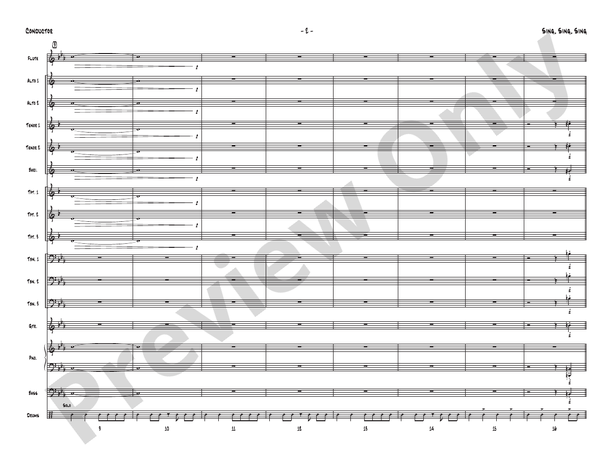 Sing, Sing, Sing (Grade 1) - Jazz Ensemble Conductor Score & Parts(Digital Download)