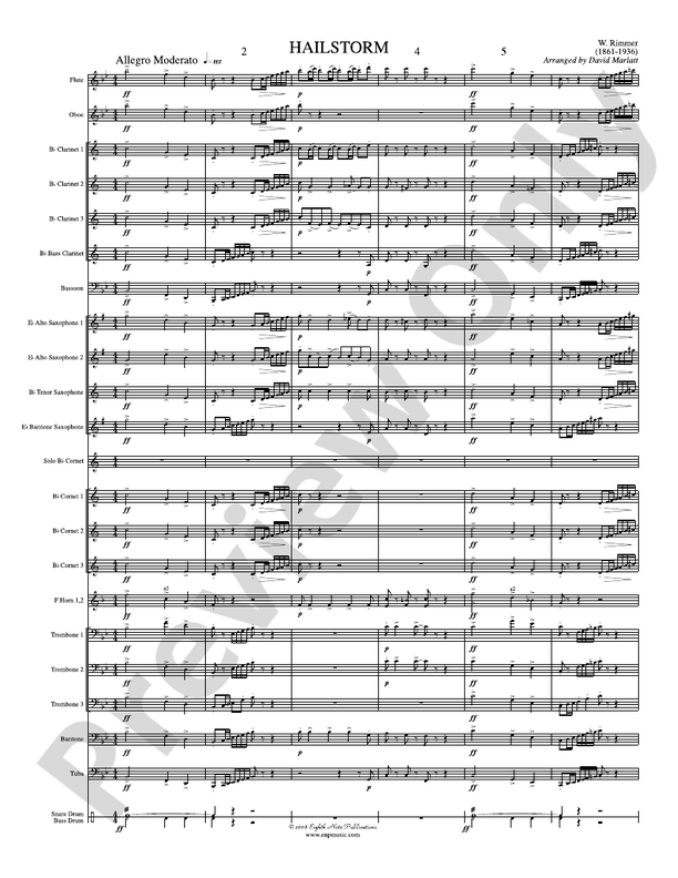 Hailstorm (Solo Cornet and Concert Band) - Concert Band Conductor Score & Parts (Digital Download)