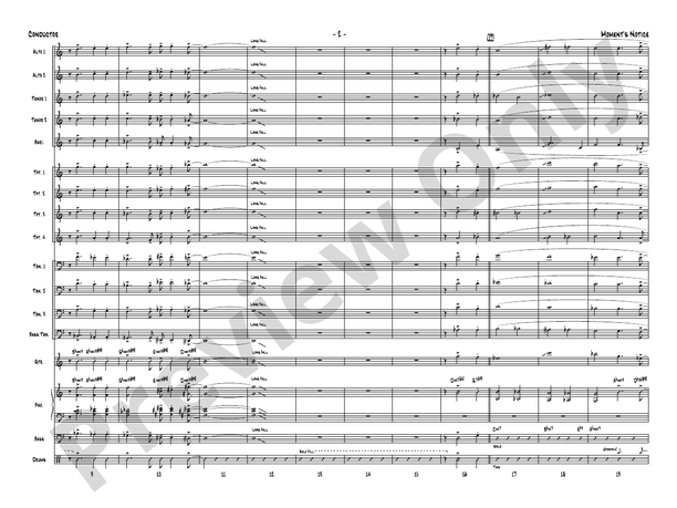 Moment's Notice - Jazz Ensemble Conductor Score & Parts (Digital Download)