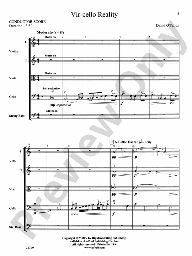 Vir-Cello Reality – String Orchestra Conductor Score & Parts (Digital Download)