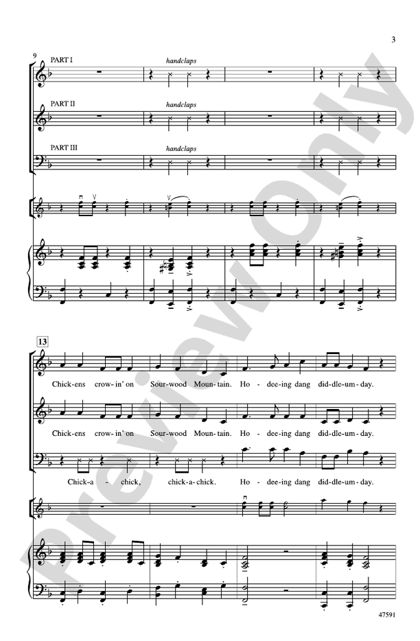 Fiddle Folk Tunes – 3-Part Mixed Choral Octavo (Digital Download)