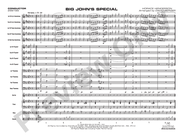 Big John's Special - Jazz Ensemble Conductor Score & Parts(Digital Download)