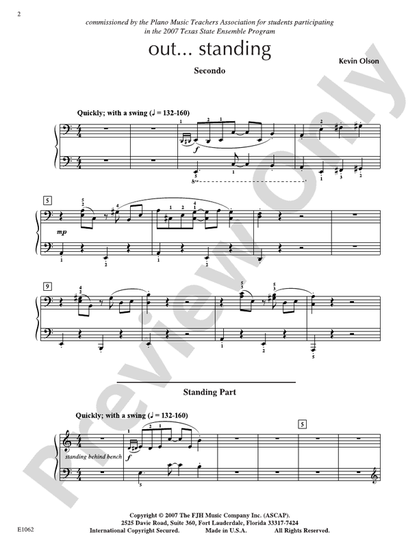 out. . .standing - Piano (Digital Download)