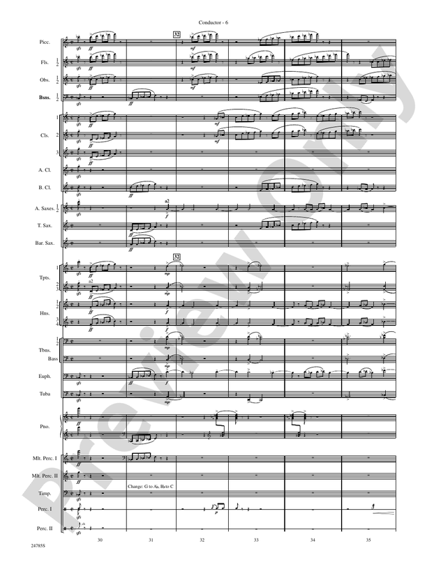 Frolicking Winds (from Symphonic Dance) - Concert Band Conductor Score & Parts (Digital Download)