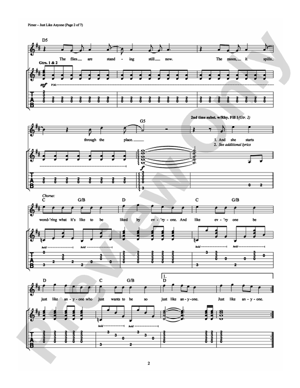 Just Like Anyone - Guitar TAB (Digital Download)