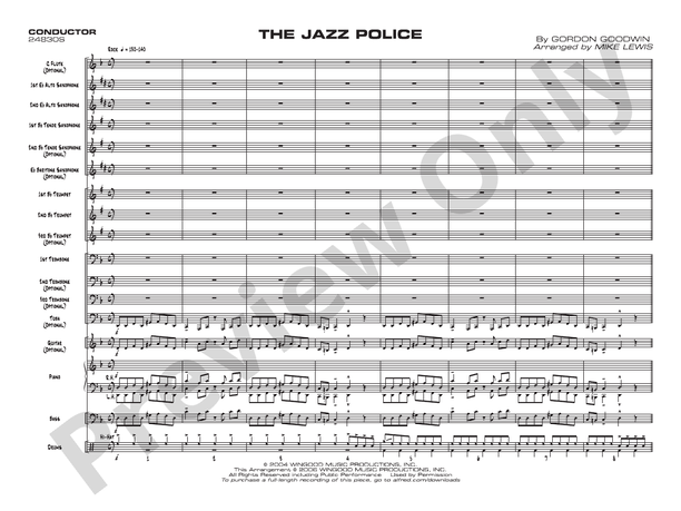 The Jazz Police (Grade 1) - Jazz Ensemble Conductor Score & Parts(Digital Download)