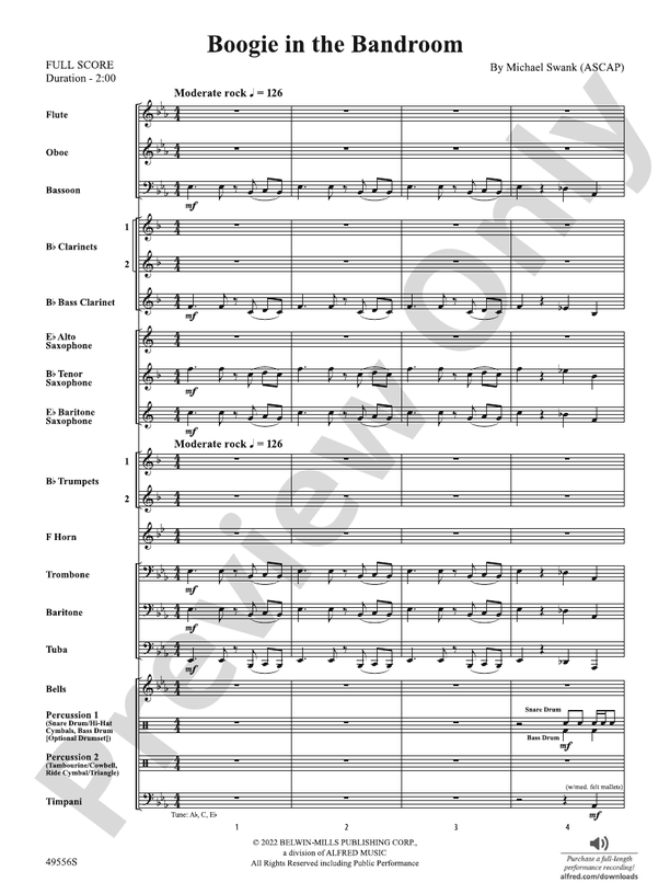 Boogie in the Bandroom - Concert Band Conductor Score & Parts (Digital Download)