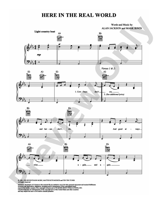 Here In The Real World - Easy Piano (Digital Download)