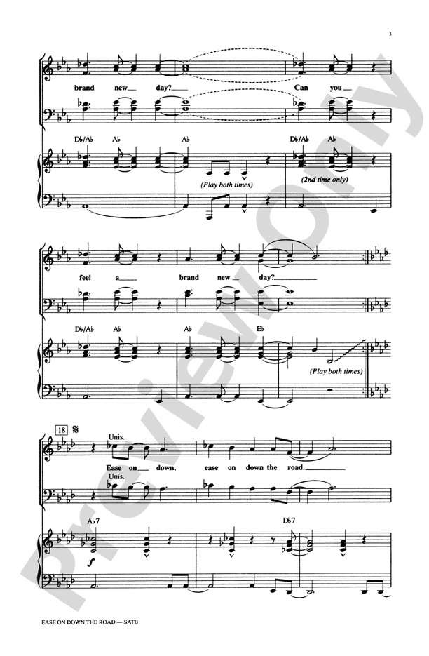 Ease on Down the Road – SATB Choral Octavo (Digital Download)