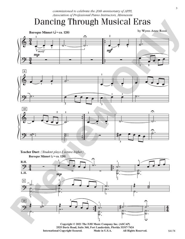 Dancing Through Musical Eras - Piano (Digital Download)