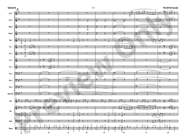 You Better Sleigh! – Jazz Ensemble Conductor Score & Parts (Digital Download)