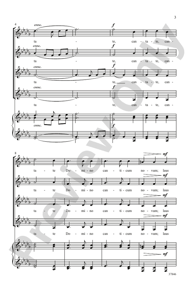 Cantate Domino – SSAA, a cappella Choral Octavo (Digital Download)