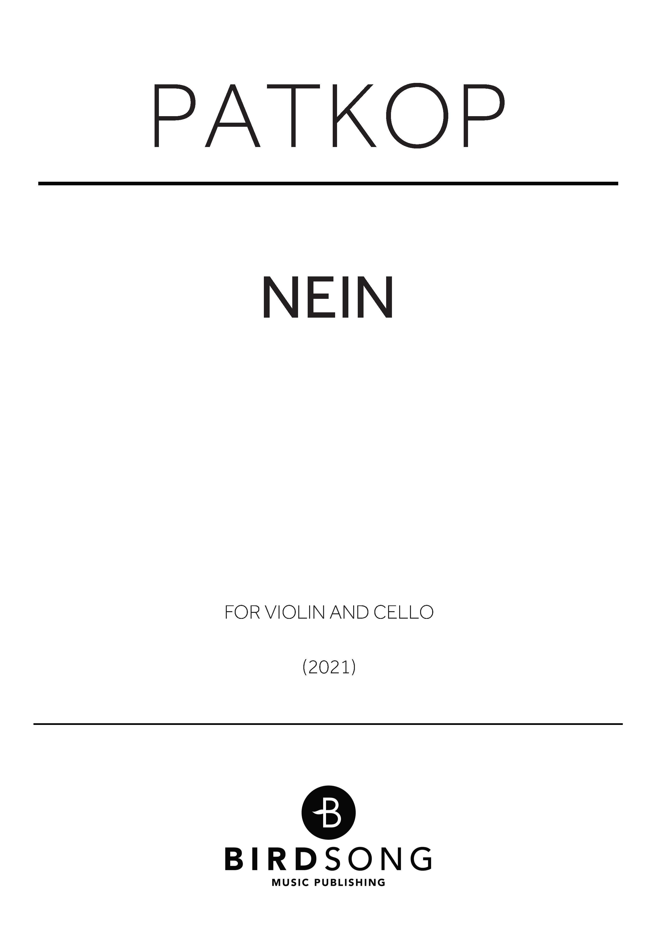 nein - Violin, Cello Duet (Digital Download)