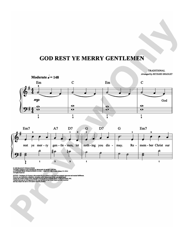 God Rest Ye Merry Gentlemen - DSM-PS-0000893 - Easy Piano (Digital Download)