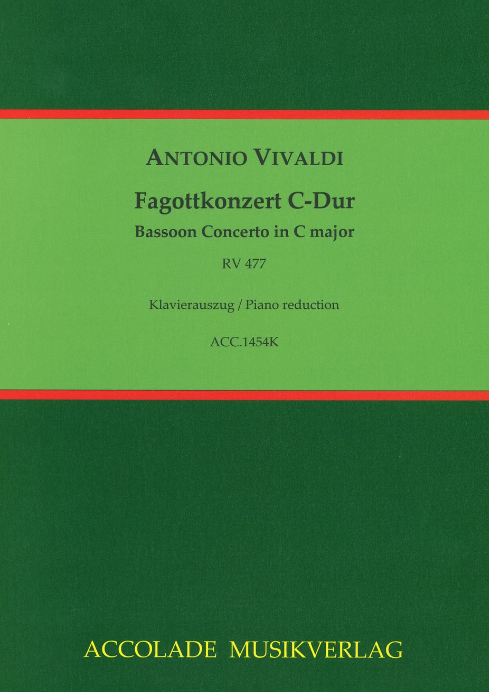 Vivaldi - Concerto in Cmaj RV477 - Bassoon/Piano Accompaniment Accolade ACC1454K