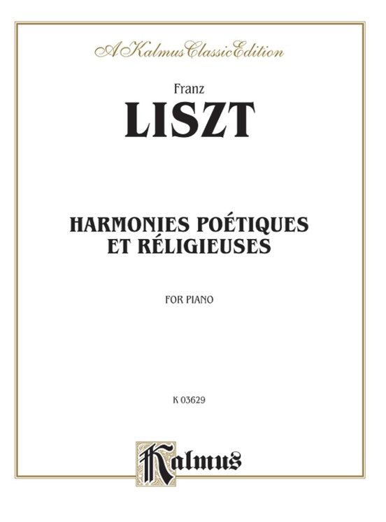 Liszt - Harmonies Poetiques and Religieuses - Piano Solo (Digital Download)