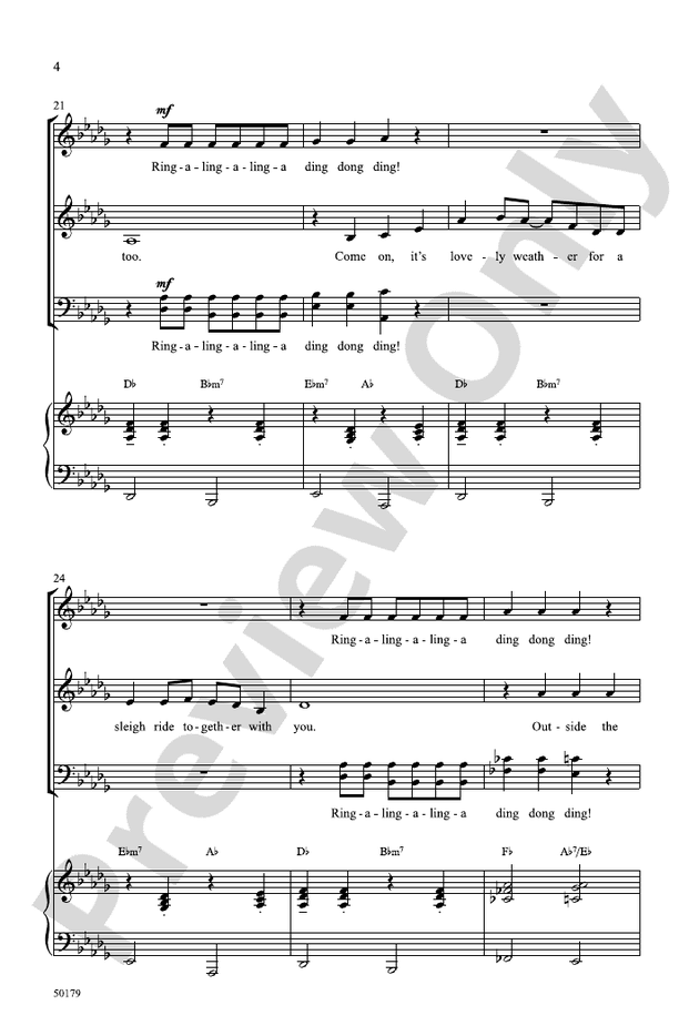 Sleigh Ride - SATB Choral Octavo (Digital Download)