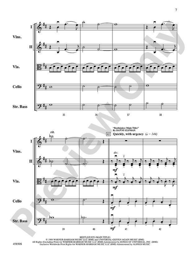 A Danny Elfman Spooktacular - String Orchestra Conductor Score & Parts (Digital Download)