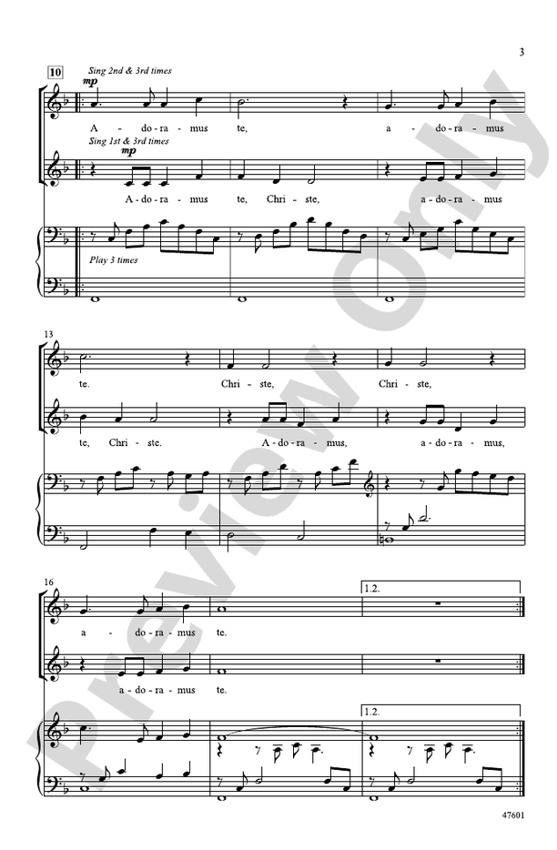 Adoramus Te - 2-Part / SSA Choral Octavo (Digital Download)