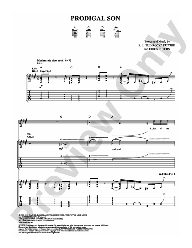 Prodigal Son - Guitar TAB (Digital Download)