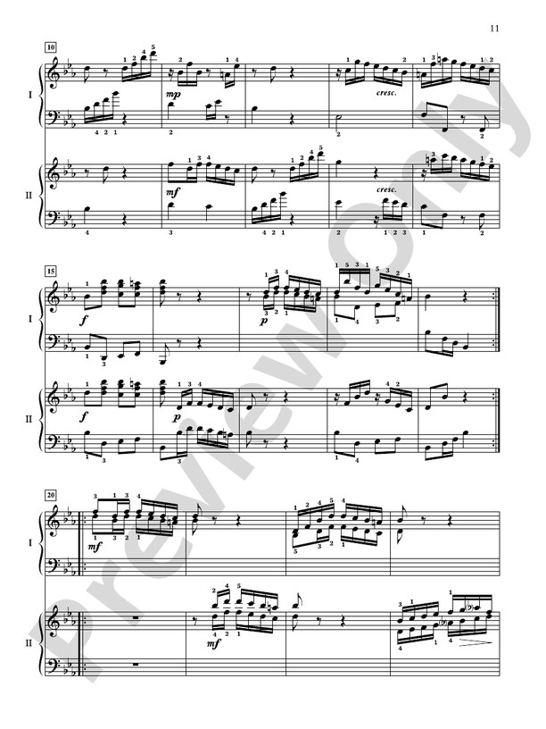 Essential Two-Piano Repertoire - 20 Late Intermediate to Early Advanced Selections in Their Original Form - 2 Pianos, 4 Hands (Digital Download)