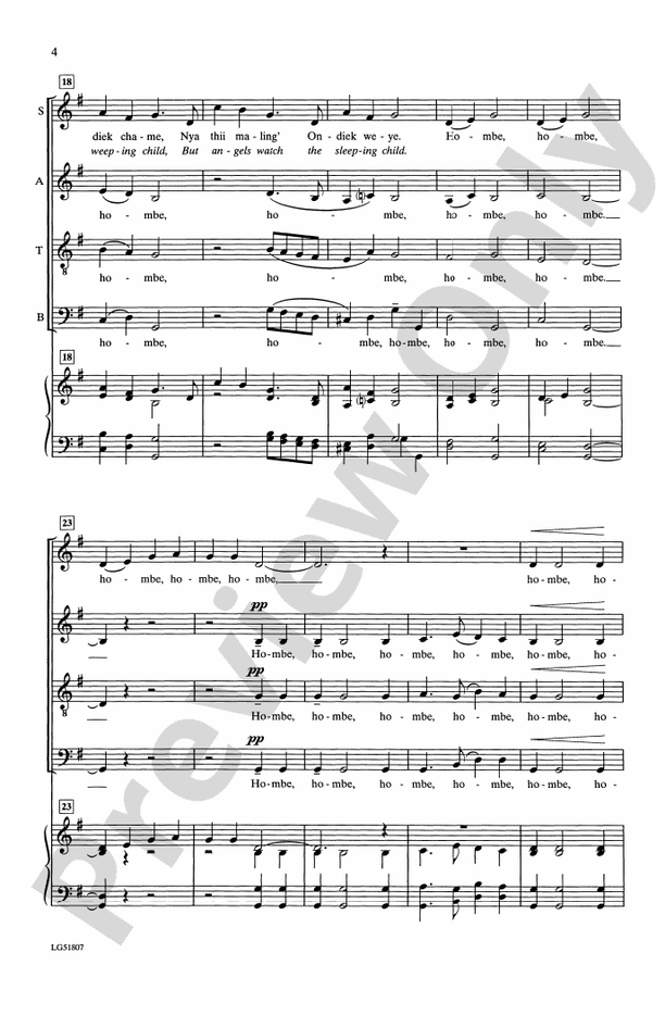 Hombe – SATB (Digital Download)