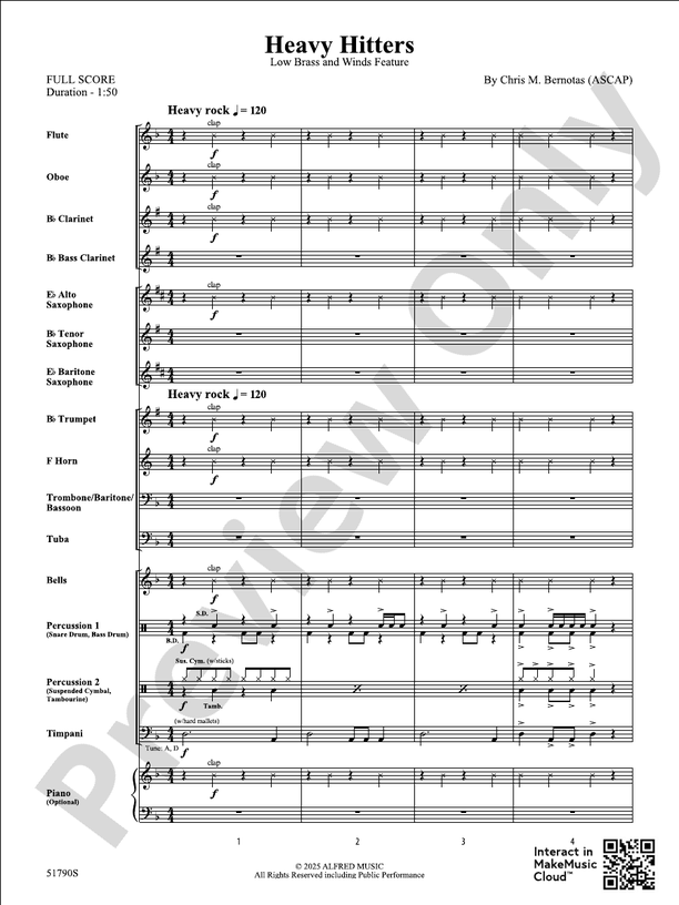 Heavy Hitters - Concert Band Conductor Score & Parts(Digital Download)