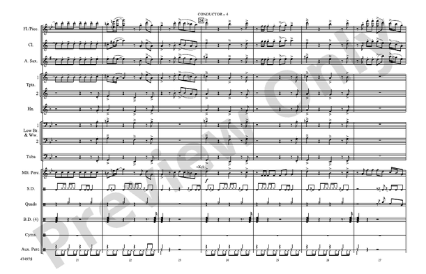 No Tears Left to Cry – Marching Band Conductor Score & Parts (Digital Download)