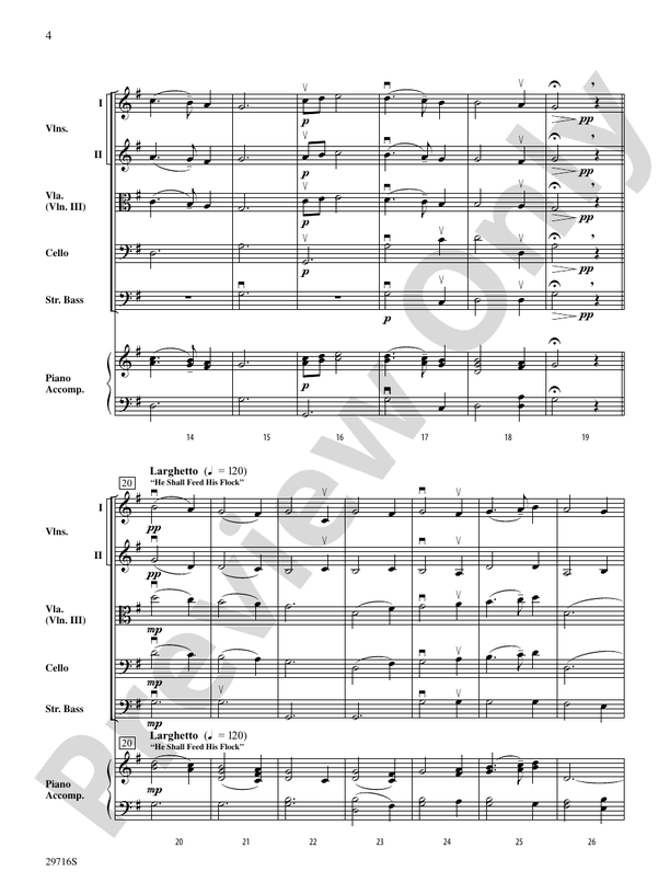 Themes from Handel's Messiah – String Orchestra Conductor Score & Parts (Digital Download)